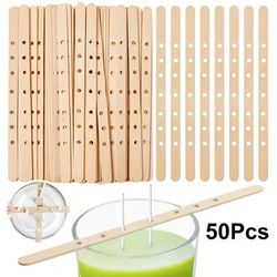 TEMU 25pcs/50pcs Candle Wick Holders For Candle Making, 7in Candle Wick Holder With Wick Centering Tool For Candle Making Wick Setter