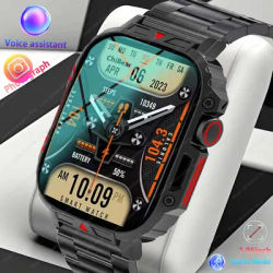 2025 nouveau 1.95 extérieur militaire homme montre intelligente hommes Bluetooth appel Smartwatch hommes pour Android IOS Ftiness mouvement trajectoire montre
