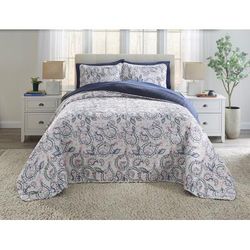 BH Studio Reversible Quilted Bedspread by BH Studio in Dream Paisley (Size QUEEN)