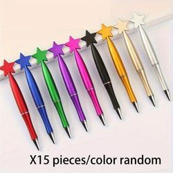 TEMU 10/15pcs, Star-shaped Ballpoint Pen, Metallic Colors - Office, School, Home, Wedding And Holiday Gifts