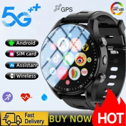 New 4G dual camera video call smartwatch, Android system, SIM card, 128GB storage, WiFi、GPS、 Waterproof Ai、Play Store