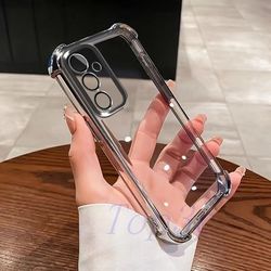 TEMU Transparent Phone Case With Corner Protection Suitable For S24 Fe/s23 Fe/s24 Plus/s25
