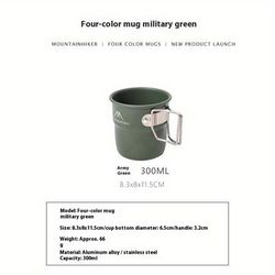 TEMU Mountainhiker Camping Cup Aluminum Travel Utensils Picnic Gear Outdoor Equipment Cooking Set For Hiking