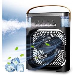 TEMU Portable Air Conditioner Fan, 4 In 1 Personal Mini Cooling Fan With Water Mist Spray, 3 Evaporative Air Cooler Small Air-con Humidifier Water Fan Spray Mist Desk Fan For Home Office Room