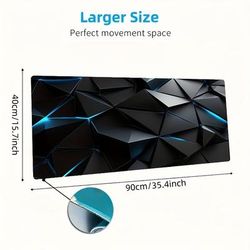 TEMU Gaming Mouse Pad With Print, Large Polyester Desk Mat, Durable & Rubber Base, For Office And Gaming, Ideal For Christmas And Birthday Gifts