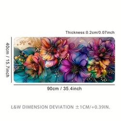 TEMU Extra Large Extended Gaming Mouse Pad, Non-slip, Washable Base, Rectangular 3d , Durable Desk Pad With Precision Edges For Esports, Computers And Offices