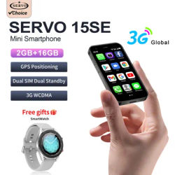 SERVO 15SE 3.0" HD Display Small Smartphone Android 8.1 3G WCDMA Dual SIM 2GB+16GB 1000mAh Play Store Mini Mobile Phone Type-C