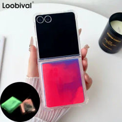 Z Flip7 Luminous Quicksand Glitter Phone Case For Samsung Galaxy Z Flip 6 5 4 3 Zflip7 Shockproof