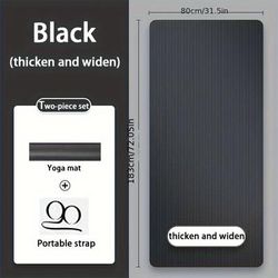 "TEMU Extra Thick Non-slip Yoga Mat - " Wide, 0.59" Thick, High-density Nbr Material, Ideal For Indoor Fitness, Yoga, Pilates, And Gymnastics, Pilates Mat | Ultra Thick Yoga Mat | Nbr Mat"
