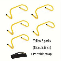 TEMU 1 Set Adjustable Height Speed Training Hurdles, Pvc Agility Drills Equipment For Soccer Basketball Training, Includes Portable Strap - Pack