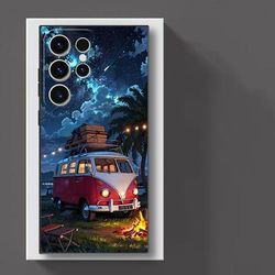 TEMU Black Phone Case For S24 Fe Cases S23 Plus S20 5g S21 S22 Ultra S23fe S24plus Shell Cover Car Travel Animation