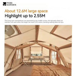 MOBI GARDEN Inflatable Tent Outdoor Camping Travel Air Tent Portable Family Cabin 12.6㎡ Large Big House PVC Windproof Waterproof