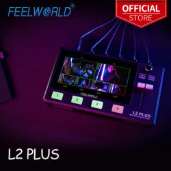 FEELWORLD Video Switcher 5.5" LCD Touch Screen Chroma Key and LOGO Overlay Multi-camera for Wedding