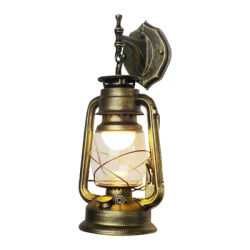 Applique Murale Rétro Rustique, Vintage Industriel, Lampe de Ferme Antique pour Couloir, Chambre à Côté, Bar, Vert