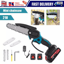 TEMU [machine Only]2-cell Battery Mini Cordless Chainsaw Electric 1 Handed Uk