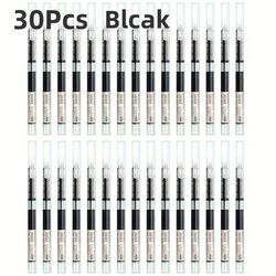 TEMU 30pcs Quick-drying Liquid Pens, 0.5mm Black, Blue And Red Ink Liquid Pens, Large-capacity Gel Pens, Suitable For Office, School And Home Writing