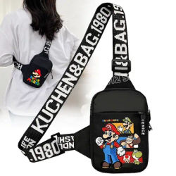 Super Mario Bros Shoulder Bag Women Men Trend Crossbody Packet Sports Casual Portable Mini Phone Bags Luigi Figure Printed Gift