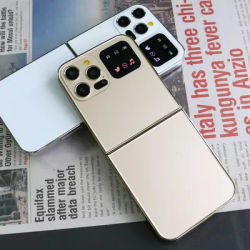 Unlocked Flip Lady Senior Mobile Phone Dual Sim Clamshell Slim Size Speed Dial Torch Magic Voice Blacklist Push Button Phone