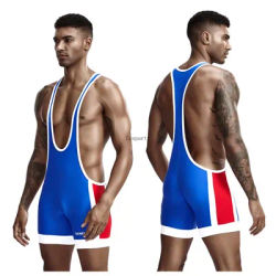 Mens Undershirts Bodysuit Wrestling Singlet Fitness Workout Running Vest Bodywear Underwear Bodybuilding Jumpsuit ropa hombre