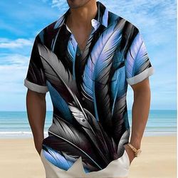 Per uomo Albero di Cocco Piante Tropicali Color-blocking Camicia Camicia hawaiana estiva Camicia con Bottoni Manica Corta Hawaiano Ferie Abbigliamento mare Estate Primavera Collo ripiegato Stampa 3D