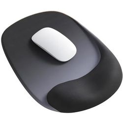 TEMU Ergonomic Mouse Pad With Gel Wrist Support - Premium Lycra Fabric, Non-slip, Laptops & Desktops, Ideal For Office & Gaming, Rubber Base, Mouse Pads For Des