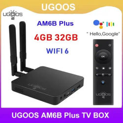 Original UGOOS AM6B PLUS Smart Tv Box Amlogic S922X-J 2.2Ghz Android9.0 4GB 32GB WIFI 6 1000M Set Top Box 4K Media Player