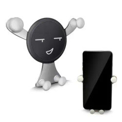 Gravity Car Phone Holder Air Vent Clip Smile Face Mount Mobile Cell Stand supporto GPS per iPhone 12 Pro Max Xiaomi Samsung
