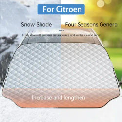 Pour Cristaux en C5-Aircross C1 C2 C3 C4 C5 C5X C6 C3-XR Voiture Anti-Neige Pare-Brise Vert Protection Coton Pare-Soleil Anti Glace Gel