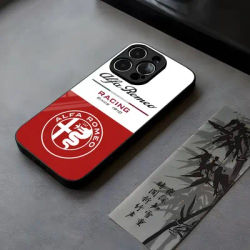 A-alfas R-RomeoES Car Phone Case Tempered Glass For IPhone 15 16 14 12 13 11 Pro XS Max Plus Mini X XR SE2020 Cover