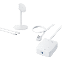Anker 341 USB Power Strip and Anker MagGo Wireless Charger (Stand)