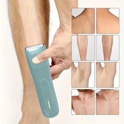 TEMU Male/female Groin And Body Hair Trimmer, Electric Ball Trimmer, Public Trimmer, Kit With 2 Protective Covers, Replaceable Ceramic Blade Head, Wet Dry Shaver, Shaving Time