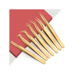 1pc/2/3/5/7pcs Stainless Steel Precision Tweezers Professional Eyelash Tweezers Eyelash Extensions for Beginners & Lash Artists