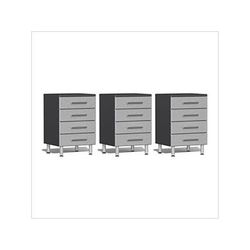 Ulti-MATE Garage Cabinets 3-Piece 4-Drawer Garage Cabinet Kit in Stardust Silver Metallic