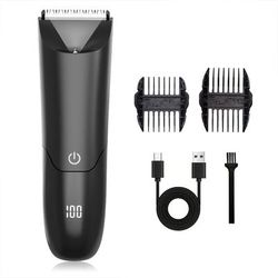 TEMU Men's Body Trimmer, Electric Shaver, Electric Inguinal And Hair Trimmer, Ceramic Blade Male Hygiene Shaver Trimmer, Full