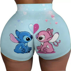 Lilo & Stitch New To Our Ohana Baby High Waist Yoga Short for Women Running Biker Fitness Workout Gym Sports Leggings