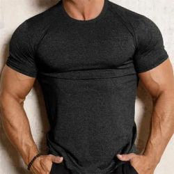 New Tight sport T-shirt quick drying fitness sportswear short sleeve tops running Training shirt summer compression T-shirts men