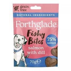 4x70g Salmon with Dill Fishy Bites Forthglade Dog Treats