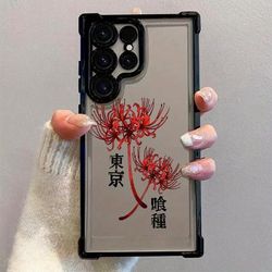 TEMU This Phone Case Featuring The Anime '' And 'higanbana' Is Compatible With Galaxy S25, S24, S23, S22, S21 Fe 4g 13g, And Offers A Transparent Soft Back Shockproof.
