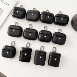 Étuis de protection pour écouteurs Apple Airpods Pro 2 3 1, en cuir de luxe, antichoc, motif en Fiber de carbone Kevlar