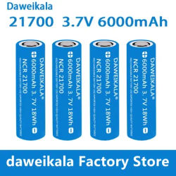 1-40pcs Daweikala 6000 21700 6000mah Rechargeable Battery 3.7V 1C discharge High Power batteries For High-power Appliances