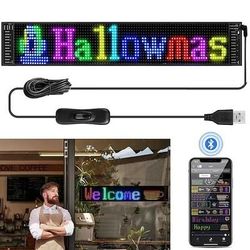 Cartello LED per auto ultra sottile pannello a matrice LED flessibile USB 5V controllo applicazione Bluetooth cartello LED programmabile per auto festa matrimonio festival per Halloween accessori per