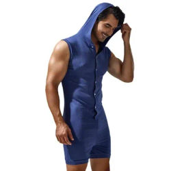 Men's tights hooded cycling sportswear sleeveless home solid color DZZ111