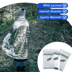 Outdoor emergency blanket portable insulation cold-proof aluminum foil reflective survival mountaineering field first aid