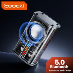 Toocki K07 haut-parleur boîte de son Transparent sans fil Mecha haut-parleurs secouer haut-parleurs lecteur Audio Bluetooth 5.0 stéréo Surround