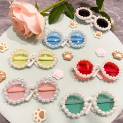 Labubu Pearl Plastic Glasses for 1/8 1/6 1/3 1/4 BJD for Labubu MSD Plush for EXO Doll Sunglasses