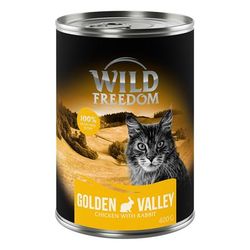 6x400g Adult "Golden Valley" Chicken with Rabbit - Grain-Free Wild Freedom Wet Cat Food