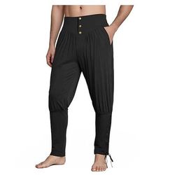 Medievale Rinascimento Pantaloni Pantaloni da pirata Pirata Cavaliere Vichingo Costume Per uomo Halloween Mascherata Performance Fiera Rinascimentale Adulti Pantaloni