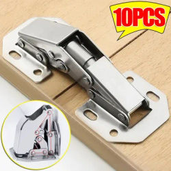 2/10 pezzi cerniera per armadio 90 gradi 3 pollici senza foro di perforazione porta dell'armadio cerniere idrauliche chiusura ammortizzata accessori hardware per mobili
