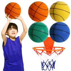 18/21/24cm No Noise Basketball Size 3/5/7 Silent Basketball Indoor Training Ball Bouncing for Kids Birthday Gifts