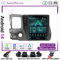 Android 14 9.7 inch For Honda Civic 2006-2011 Multimedia Player GPS Navigation Auto Radio Touch Screen Touch Screen Dash Cam DVD